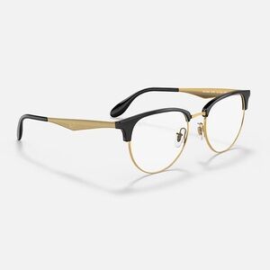 Ray-Ban RB6396 5784 Eyeglasses Gold Black 53-19-145